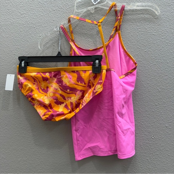 Nike Swim Set Size Medium Girls Tank & Bottoms Colorful - Picture 4 of 7